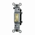 Leviton Residential Grade 15 Amp Toggle Single Pole Switch, Ivory 207-02651-02I